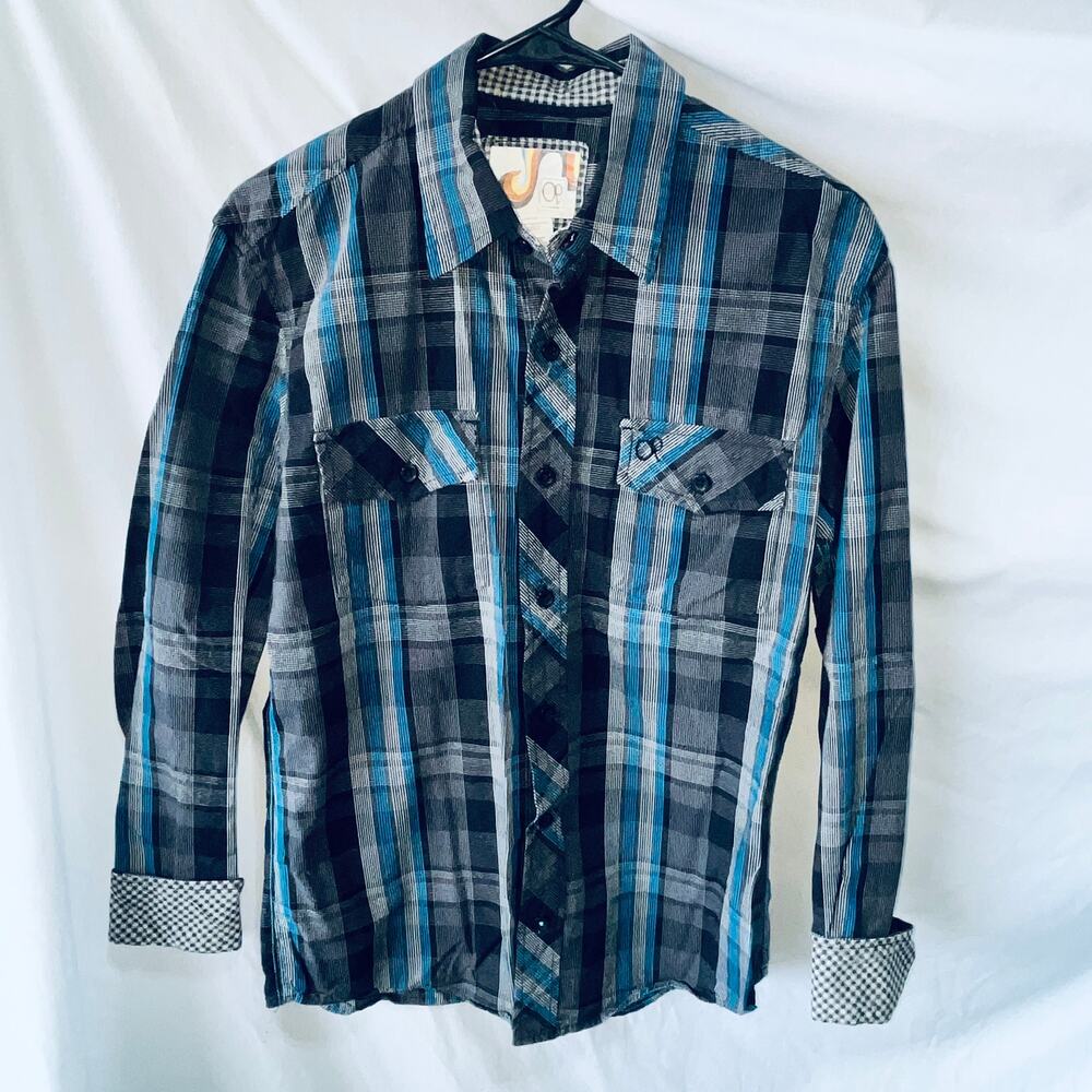 OP Ocean Pacific Plaid Button Down Men's Shirt S